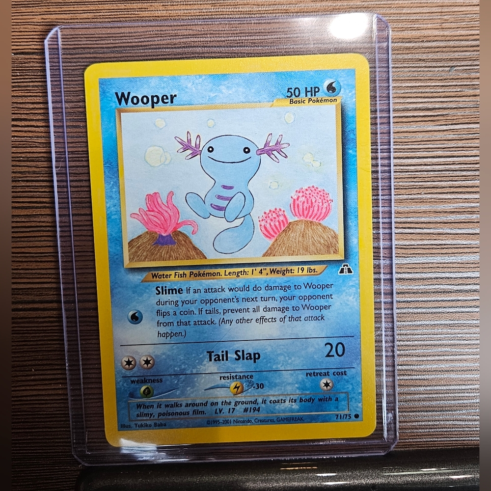 Wooper 71/75 Neo Discovery Pokemon Trading Card